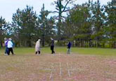 group walking the labyrinth